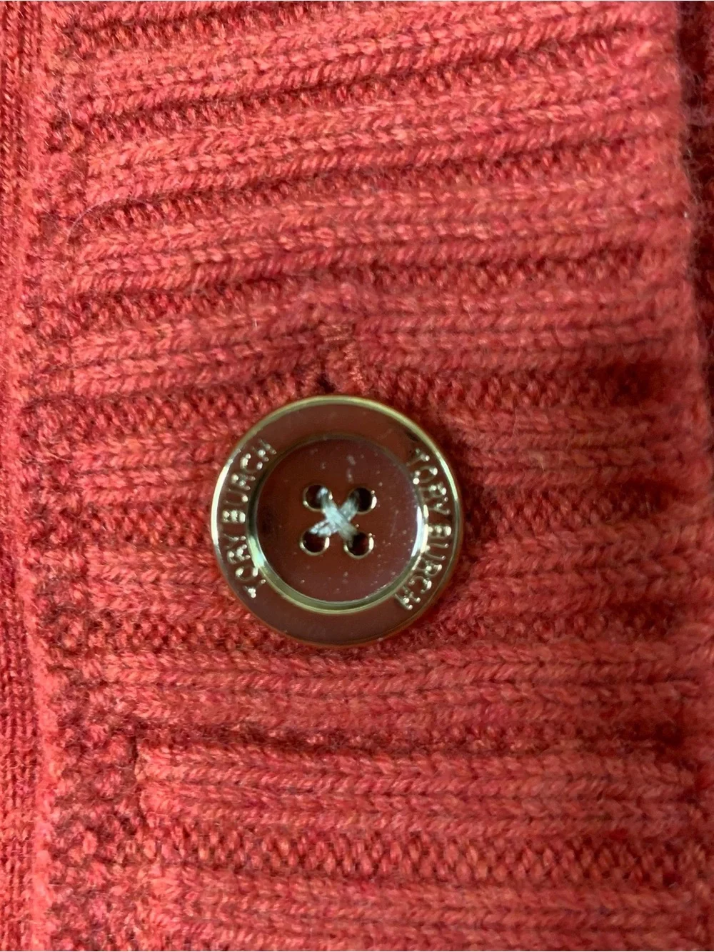 Tory Burch women’s orange wool/ cashmere long sleeve turtleneck sweater S